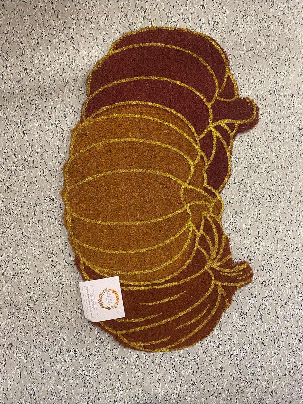 Together Pumpkin Trio Doormat - Brown and Orange